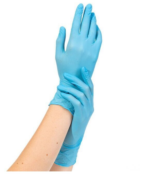 Archdale перчатки для маникюриста нитриловые Nitrimax эластичные (голубые S) 50 пар