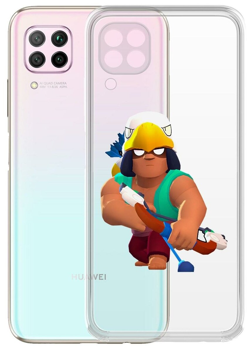Чехол-накладка Clear Case Brawl Stars-Бо для Huawei P40 Lite/Nova 6 SE/Nova 7i