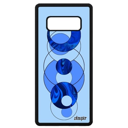 фото Ударопрочный чехол на телефон // galaxy note 8 // "круги" узор геометрический, utaupia, голубой