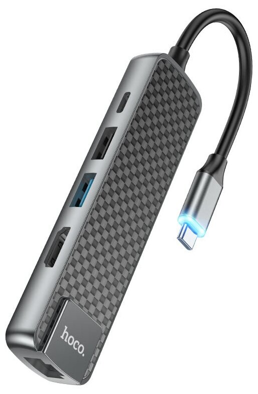 USB-концентратор Type-C Хаб Hub HB23 Easy view HDMI USB30 USB20 RJ45 PD