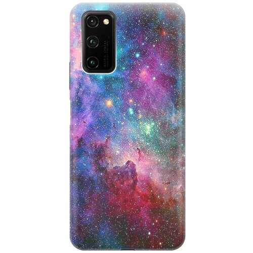 фото Ультратонкий силиконовый чехол-накладка для honor view 30 pro с принтом "волшебный космос" gosso