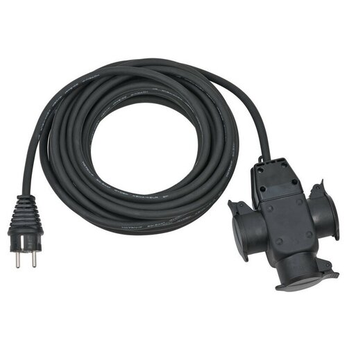 Удлинитель Brennenstuhl Extension Cable 3 Sockets 10m IP44 Black 1167810301