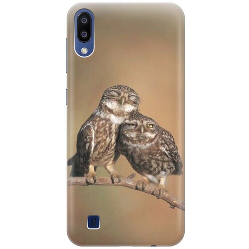 фото Gosso ультратонкий силиконовый чехол-накладка для samsung galaxy m10 с принтом "пара совушек"