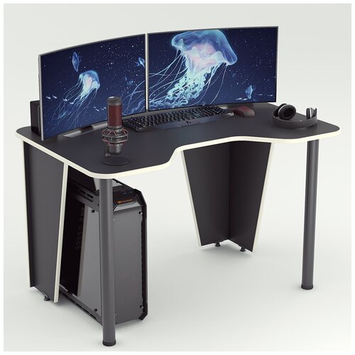 Игровой компьютерный стол Черно-Белый Xplace-03