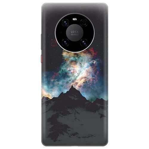 фото Ультратонкий силиконовый чехол-накладка для huawei mate 40 pro с принтом "горы и звезды" gosso