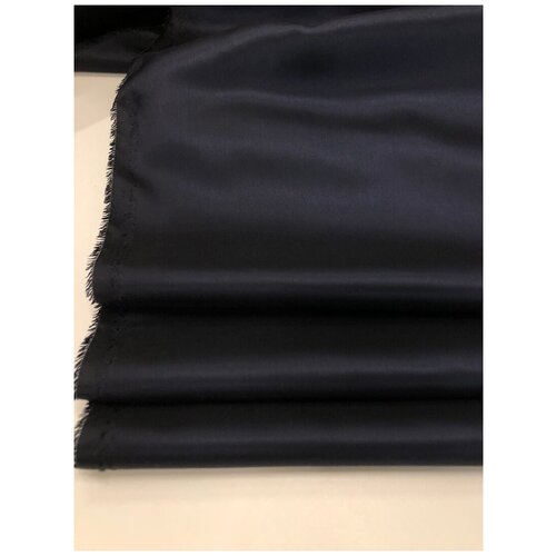 Ткань подкладочная , цвет темно-синий, вискоза/полиэстер, цена за 3 метра погонных ткань плащевая цвет темно синий цена за 1 5 метра погонных