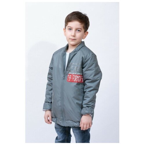 фото Куртка для мальчика, рост 128 см, цвет серый нет бренда