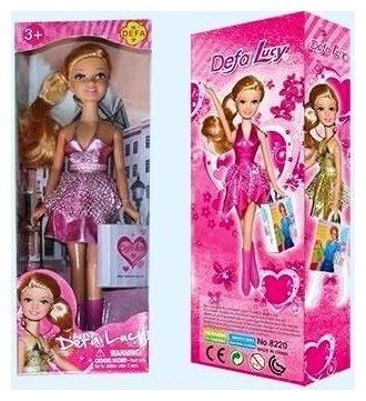 Кукла 'Модница' 23 см с бумажным пакетом в коробке