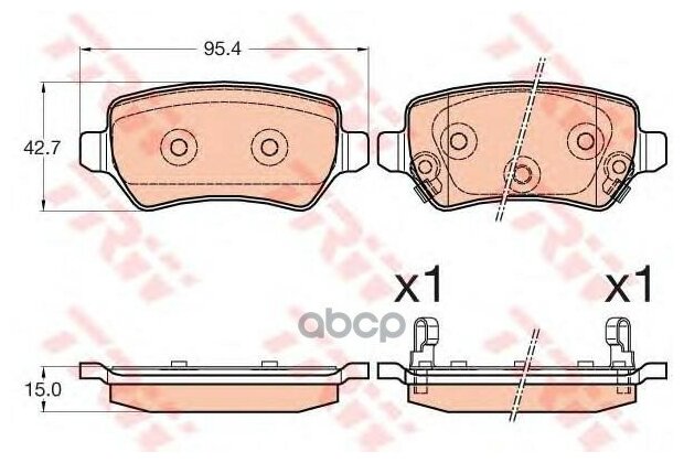 Gdb3585_колодки Дисковые Задние! Kia Ceed/Pro 12> TRW арт. GDB3585