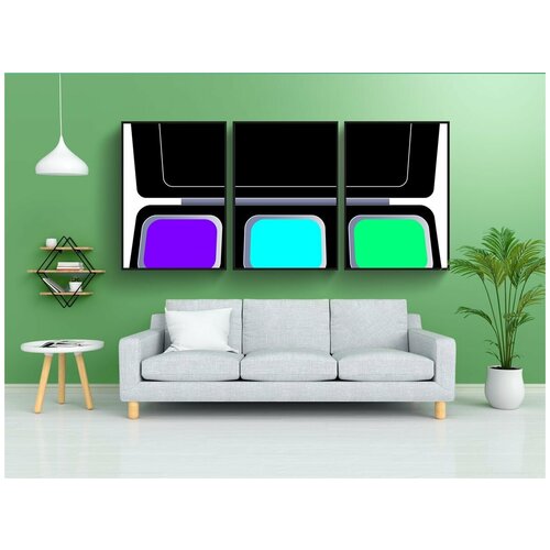 фото Набор модулных постеров для интерьера "eye shadow, макияж, красота" 60x90 см. в тубусе, без рамки lotsprints