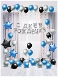 Набор воздушных шаров на 18 лет с надписью Happy Birthday