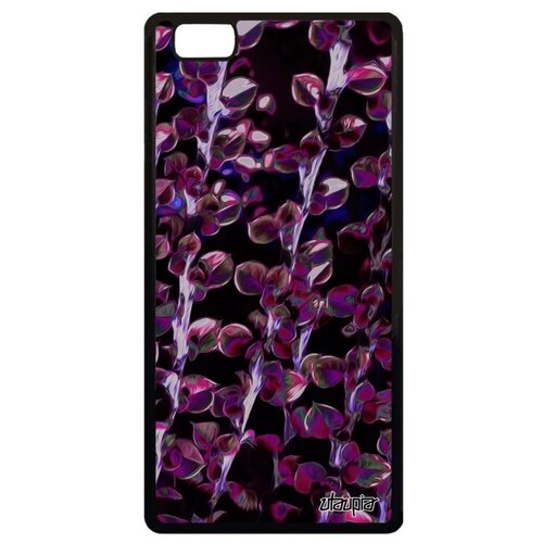 фото Необычный чехол на смартфон // huawei p8 lite 2015 // "ветви" стиль сакура, utaupia, фиолетовый