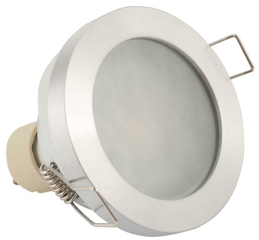 DK3012-AL Встраиваемый светильник влагозащищенный, IP 44, 50 Вт, GU10, серый, алюминий Denkirs - фотография № 4