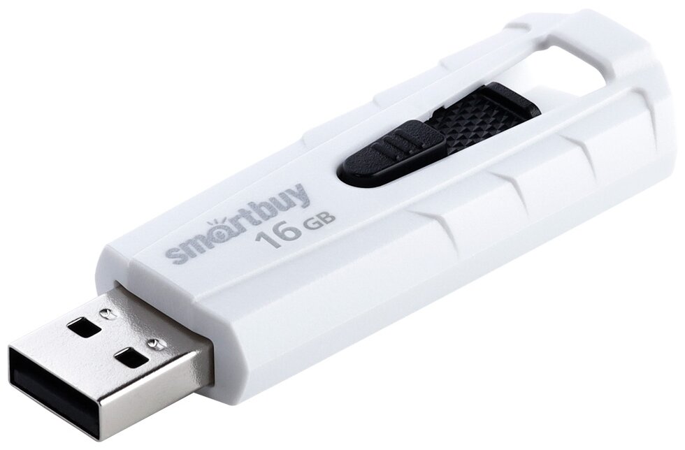 Флеш-накопитель USB 2.0 Smartbuy 16GB IRON White (SB16GBIR-W)