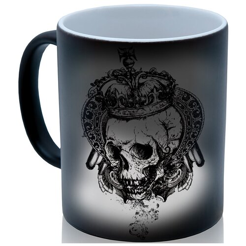 фото Кружка хамелеон череп в короне drabs