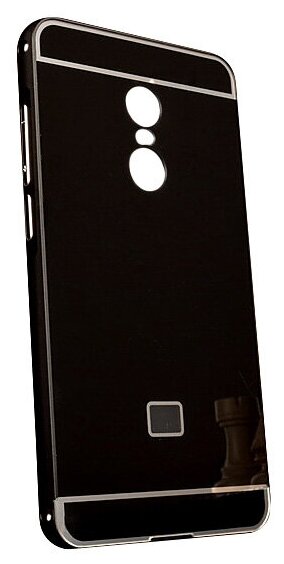 Чехол-бампер MyPads для Meizu U20 c алюминиевым металлическим бампером и поликарбонатной накладкой черный