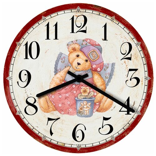 фото Svs настенные часы svs 3001083 kids мишка