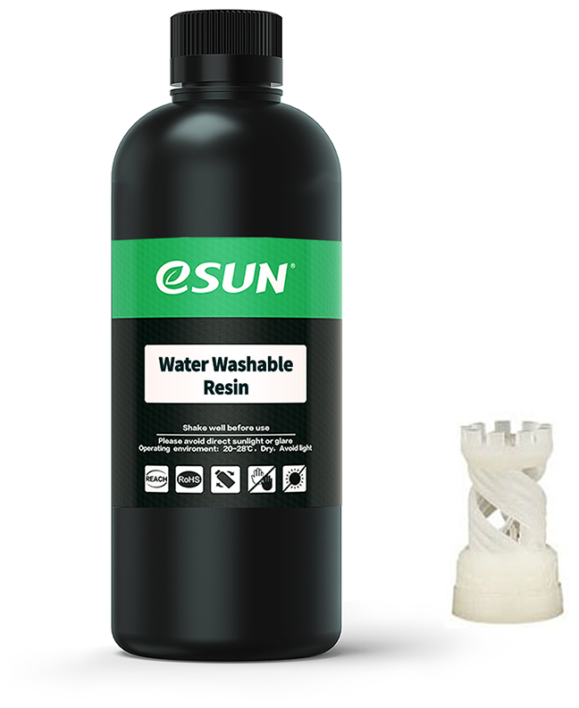 Фотополимерная смола ESUN Water Washable (0.5 кг) белый