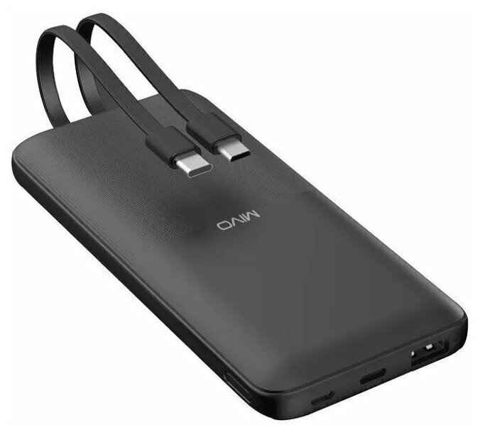 Внешний аккумулятор 10000mAh MIVO MB-108TM USB Type-C Micro USB PD3.0+QC3.0 черный