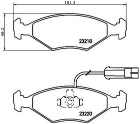 Дисковые тормозные колодки передние Mintex MDB 1949 для Fiat Palio, Fiat Siena (4 шт.)