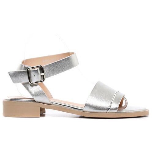 фото Basconi 27114b-yp сандалии женский серебряный+натуральная кожа
