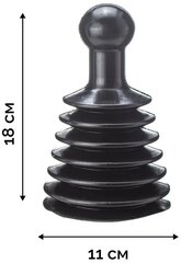 Вантуз -гармошка для очистки раковины и ванны от засоров, для прочистки труб