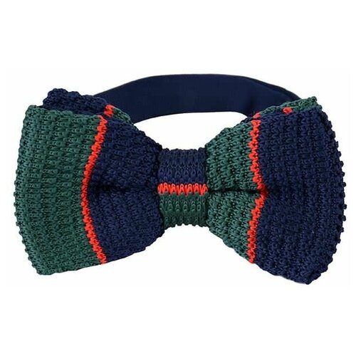 Галстук-бабочка / Street Soul / Jazzman Вязаный галстук Тонкая красная полоска / тёмно-сине-зелёный (One size)