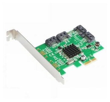 Контроллер PCIe x1 v2.0 (Marvell 88SE9215) 4 x SATA, SATA 3.0 (6Gb/s) | ORIENT M9215S