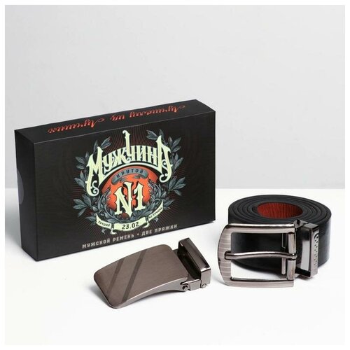 фото Ремень со сменной пряжкой "мужчина №1" recom