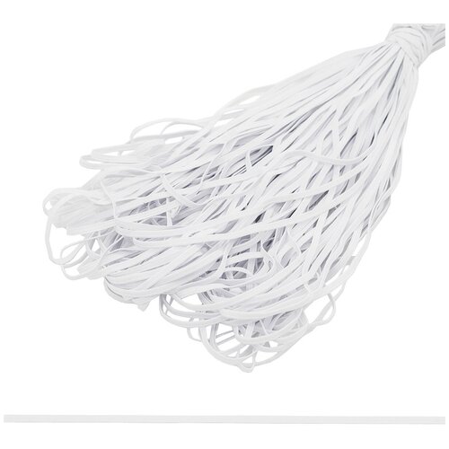 С842 Тесьма эластичная 5мм*100м, белая, 100 м