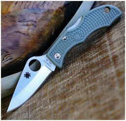 Складной нож Spyderco Ladybug 3, Foliage Green FRN handle, VG-10 Steel, Plain