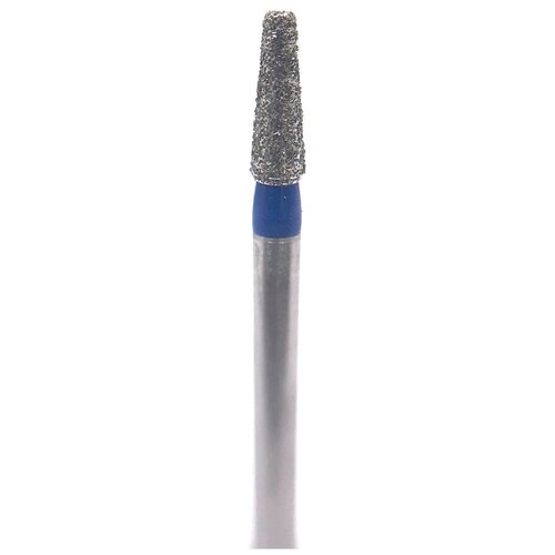 Бор алмазный Ecoline, конусный цилиндр, под турбинный наконечник, короткий хвостовик, D 1.0 мм, синий (E845)