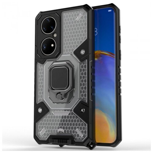 Honeycomb Armor Противоударный чехол с защитой камеры и кольцом для Huawei P50 Pro honeycomb armor противоударный чехол с защитой камеры и кольцом для xiaomi mi 11 pro