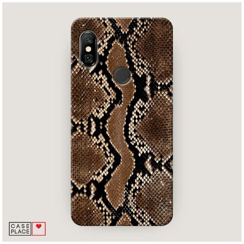 фото Чехол пластиковый xiaomi redmi note 6 pro кожа питона case place