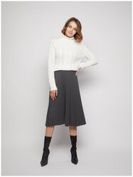 Плиссированная юбка миди, цвет Серый, размер XL