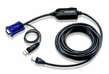 Адаптер KVM Altusen KA7970-AX 4.5 м, 1xUTP Cat5e, для подкл. комп. к перекл. KH15xxA/KH15xxAi/KL15xxA/KH25xxA, макс. разр.1600х1200, RJ45+HD-DB15+USB A