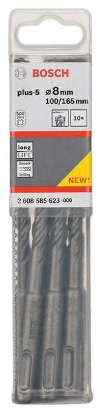 Бур Bosch SDS-Plus-5 8x100x165 мм 10 шт.