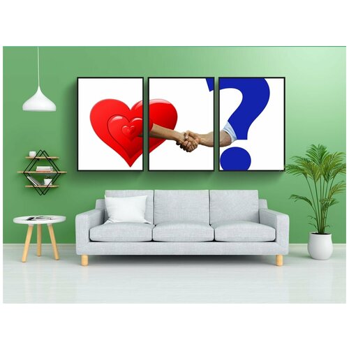 фото Набор модулных постеров для интерьера "рукопожатие, пожатие руки, человек" 60x90 см. в тубусе, без рамки lotsprints