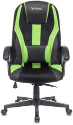 Компьютерное кресло Zombie VIKING-9 игровое, обивка: текстиль/искусственная кожа, цвет: черный/салатовый