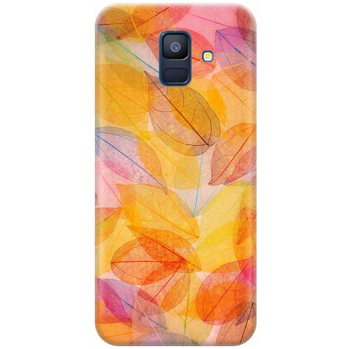 фото Re:pa накладка transparent для samsung galaxy a6 (2018) с принтом "разноцветные листья"