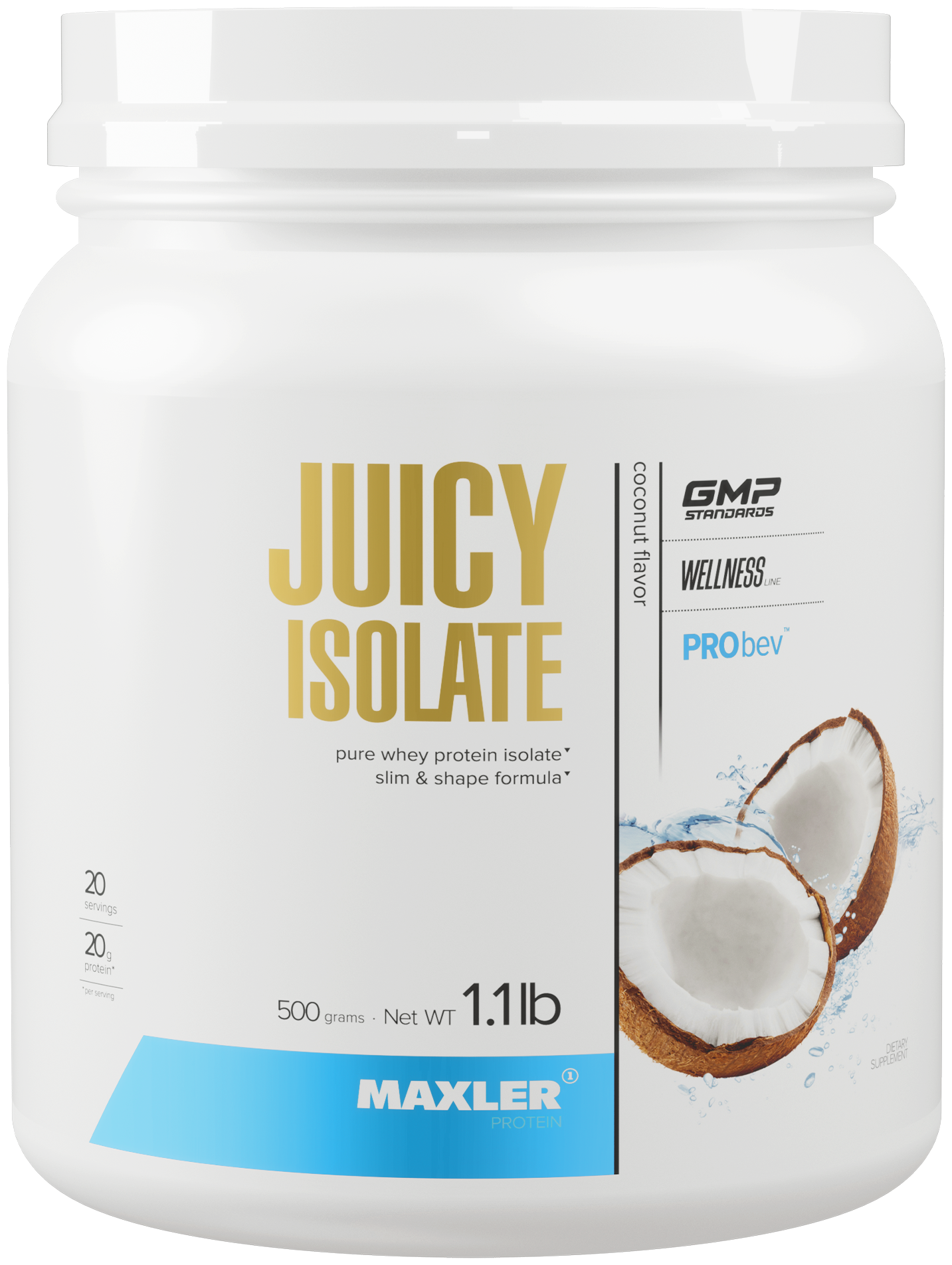 Maxler Juicy Isolate 1.1 lb 500 г (кокос)