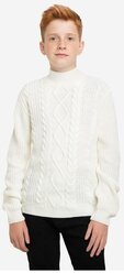 Белый свитер с косами для мальчика Gloria Jeans, размер 5-6л/116