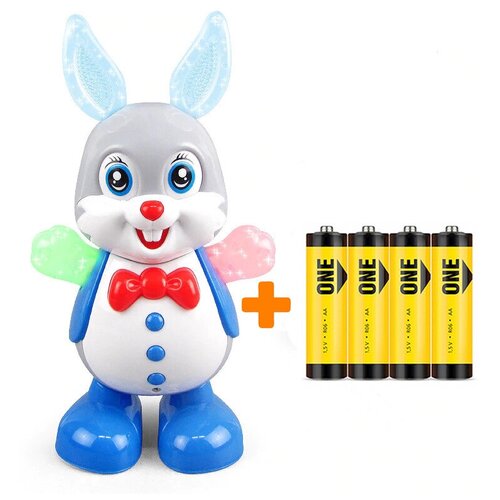 Музыкальная игрушка для малышей Милый зайчик световыми эффектами движется танцует и поет Батарейки в комплекте 1999₽