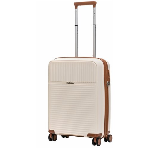 Чемодан Robinzon Madeira Plus, 37 л, размер S, бежевый чемодан robinzon madeira plus 37 л размер s белый
