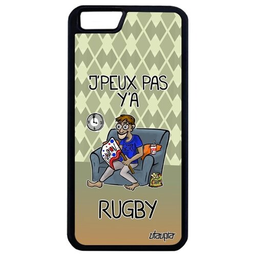 фото Красивый чехол на смартфон // iphone 6 plus // "не могу - смотрю регби!" надпись повод, utaupia, зеленый