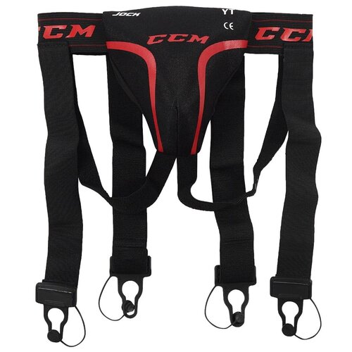 раковина с подтяжками ccm jock jr no size Раковина с подтяжками дет. JOCK COMBO YT BK (OSFA)