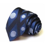 Синий галстук с рисунком Christian Lacroix 31917 - изображение