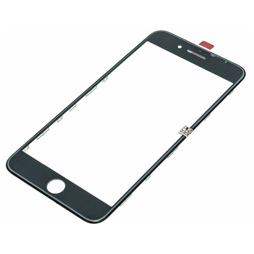 Стекло модуля + OCA + рамка для Apple iPhone 7 Plus (в сборе) черный, AA стекло модуля рамка для apple iphone 11 pro черный aa