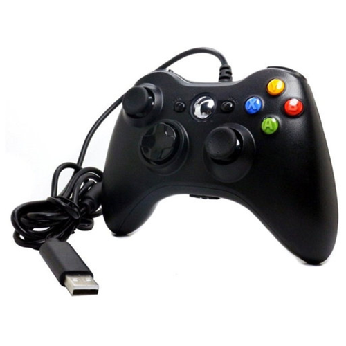 Геймпад (джойстик) проводной Xbox 360, черный джойстик xbox 360 wired controller проводной черный no logo