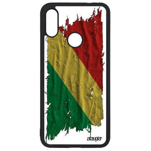 фото Красивый чехол для // xiaomi redmi note 7 // "флаг конго браззавиль на ткани" стиль государственный, utaupia, белый